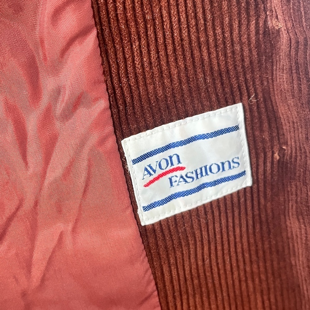 Avon Fashions Vintage Sz 9/10 Brown Corduroy Blazer Professor Academia Cottage - Picture 6 of 14